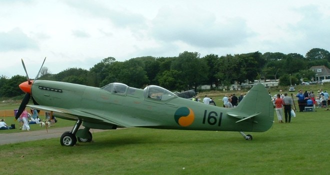 Spitfire 161 at Sandown Air Show 2005